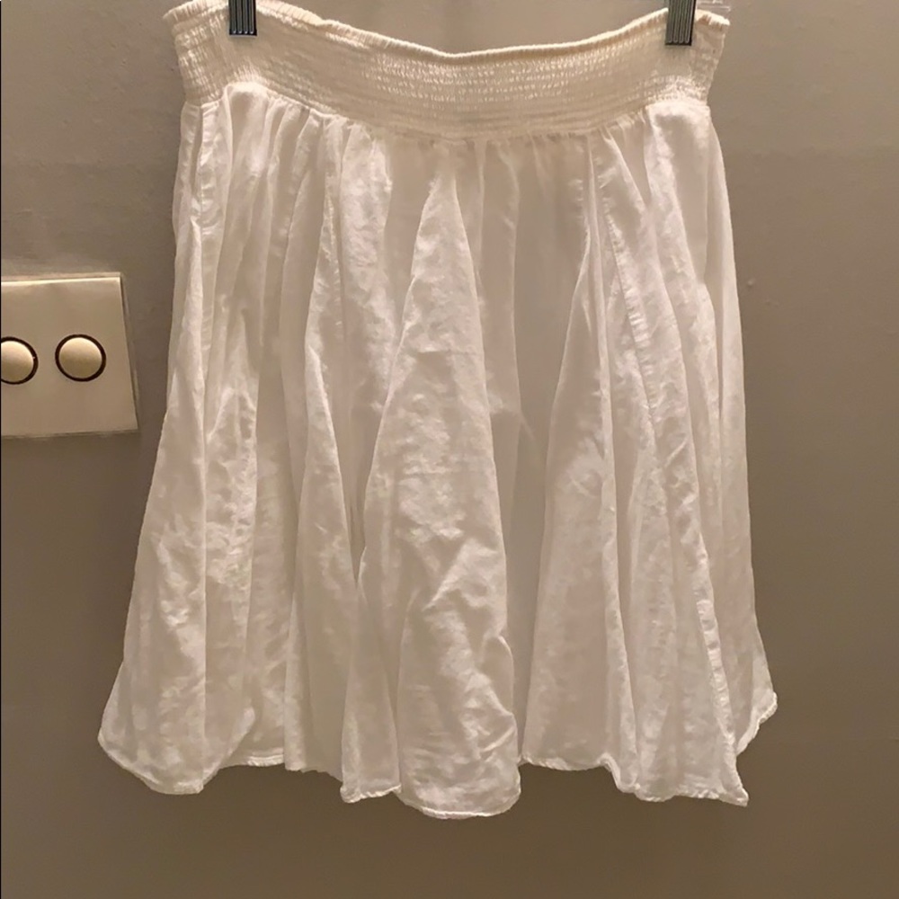White linen skirt
